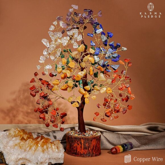 Crystal Tree of Life 7 Chakra Healing Crystal Trees for Home & Office Decoration - Picture 7 of 11